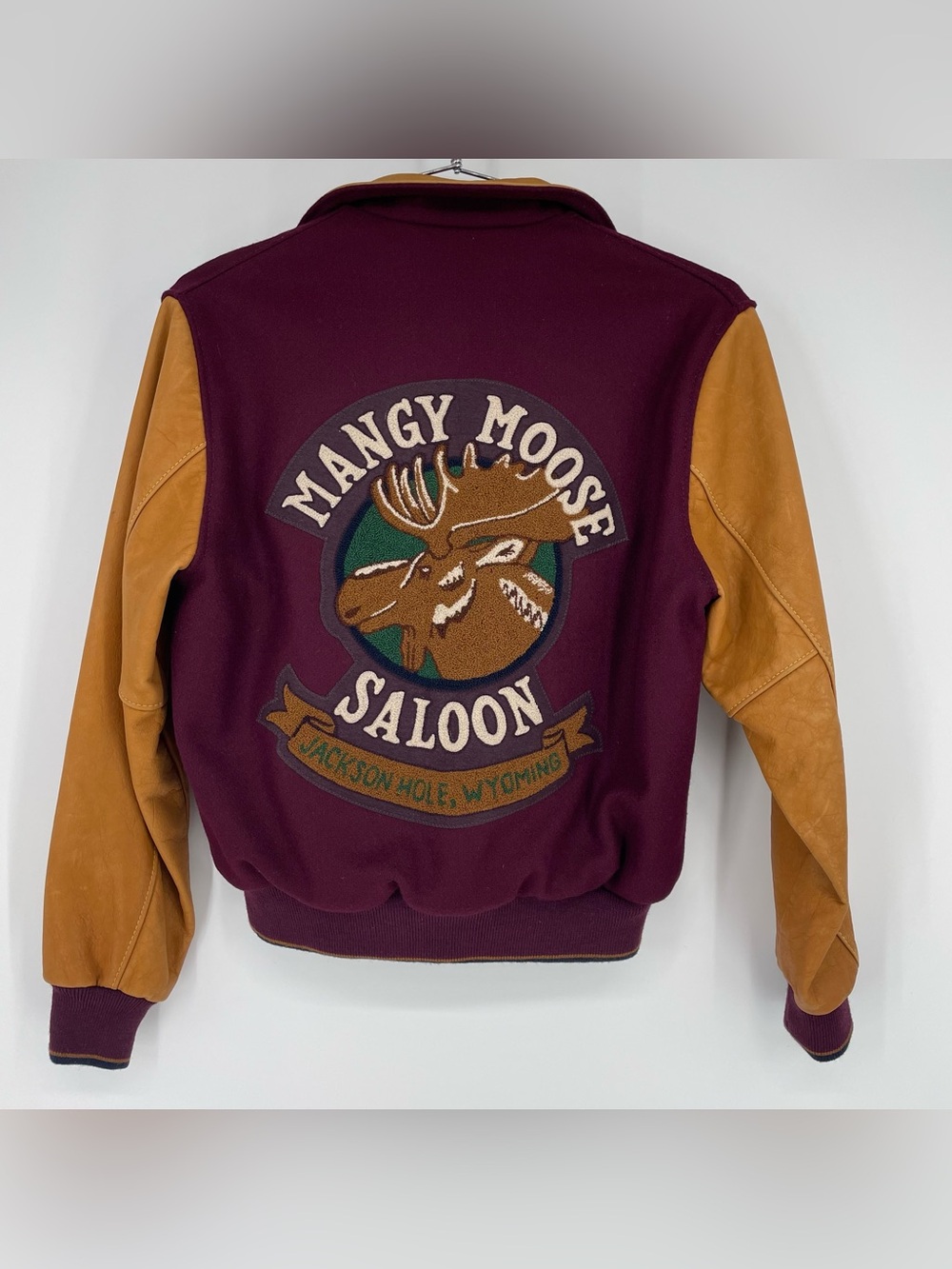 Vintage  Varsity Jacket Mangy Moose Saloon Dehen Jackson hole, Wyoming